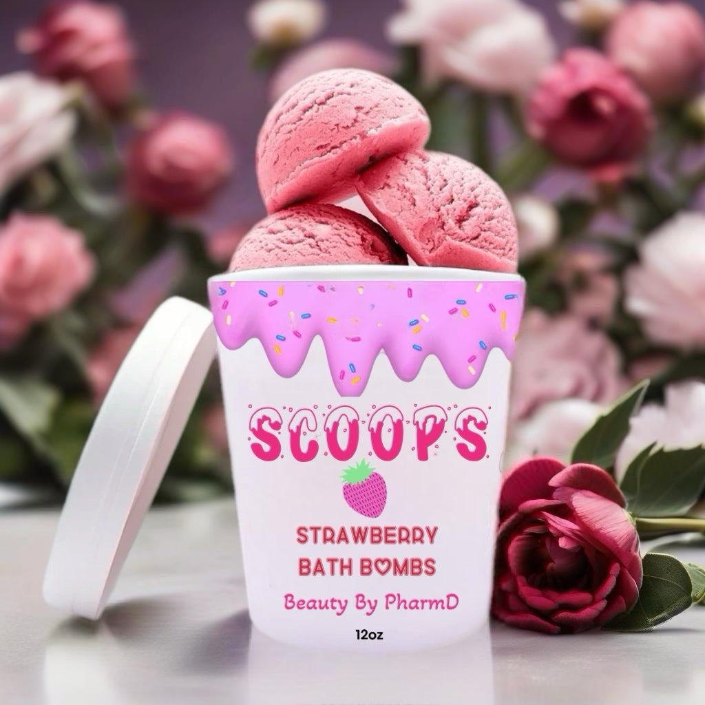 Bath Bomb Scoop Cups (Strawberry)
