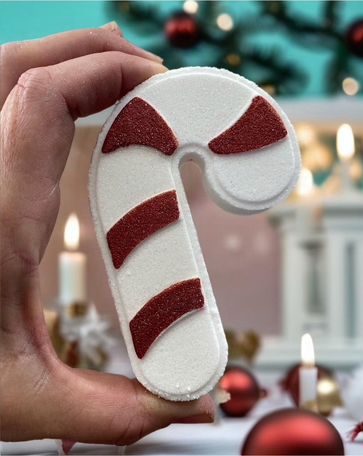Candy Cane Bath Bomb
